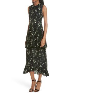 NWT A.L.C. Waylon Tiered Print Silk Maxi Dress